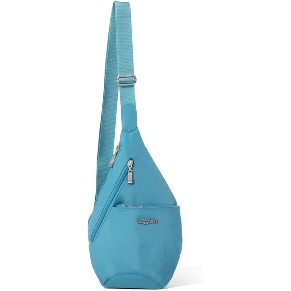 Seaside Blue Mini Sling 12x7 Nylon Crossbody Bag with Adjustable Strap
